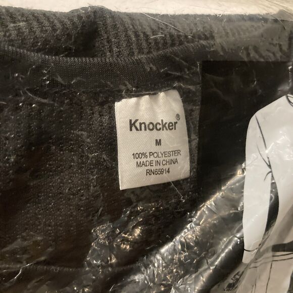 Knocker Waffle Knit Thermal Underwear 2 Piece Set Black Men Size M (34-36) - Picture 2 of 6